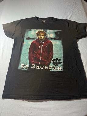 Ed Sheeran 2013 Tour Concert Graphic T-Shirt Black Large